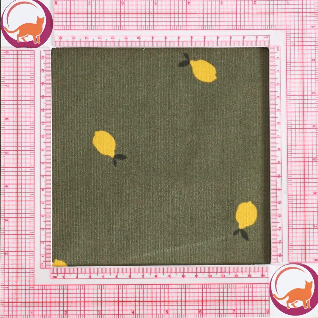 Preview: Babycord fein Zitronen gelb grün